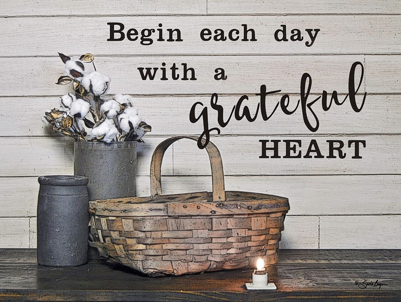 Begin Each Day with a Grateful Heart Poster Print by Susie Boyer - Item # VARPDXBOY390A